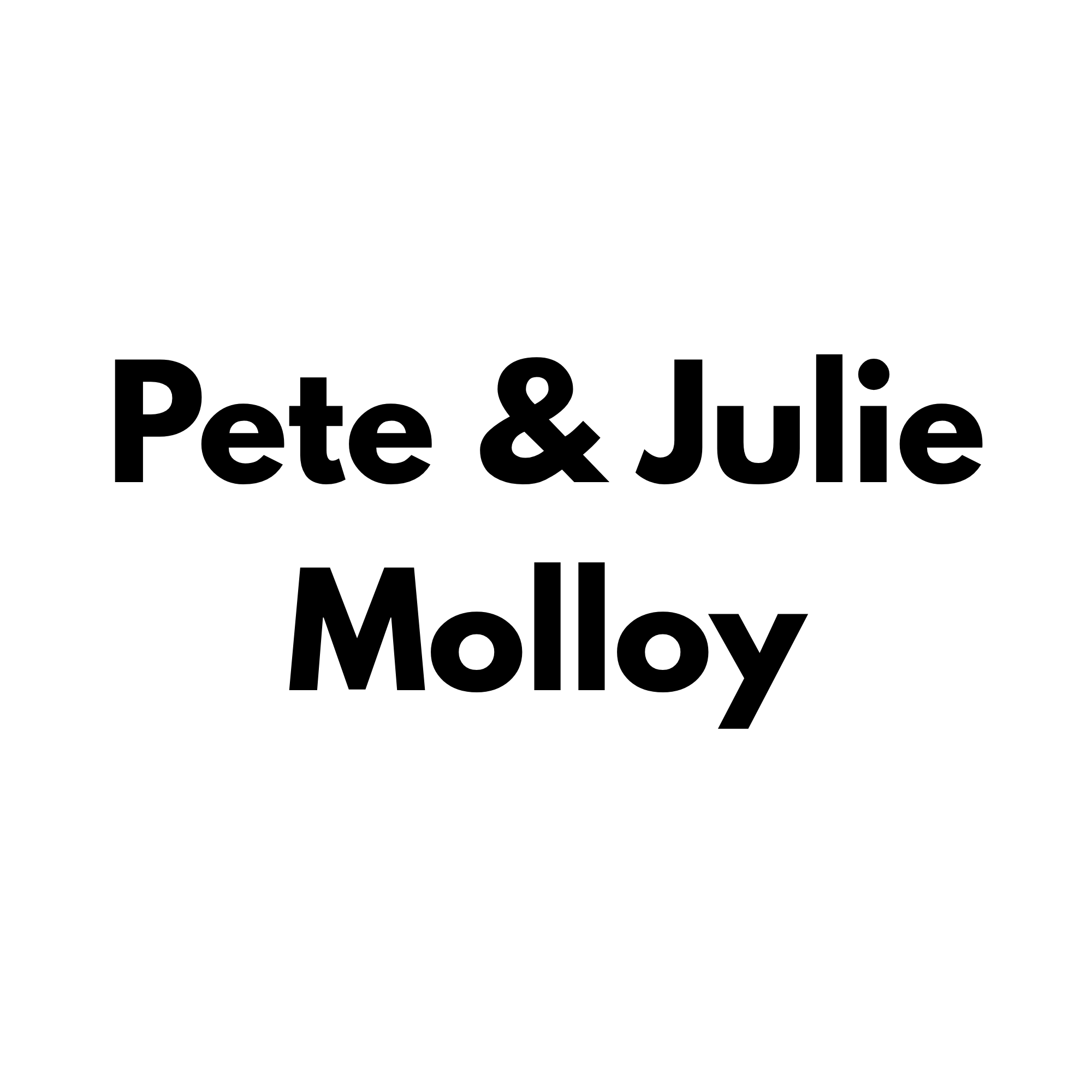 Pete & Julie Molloy